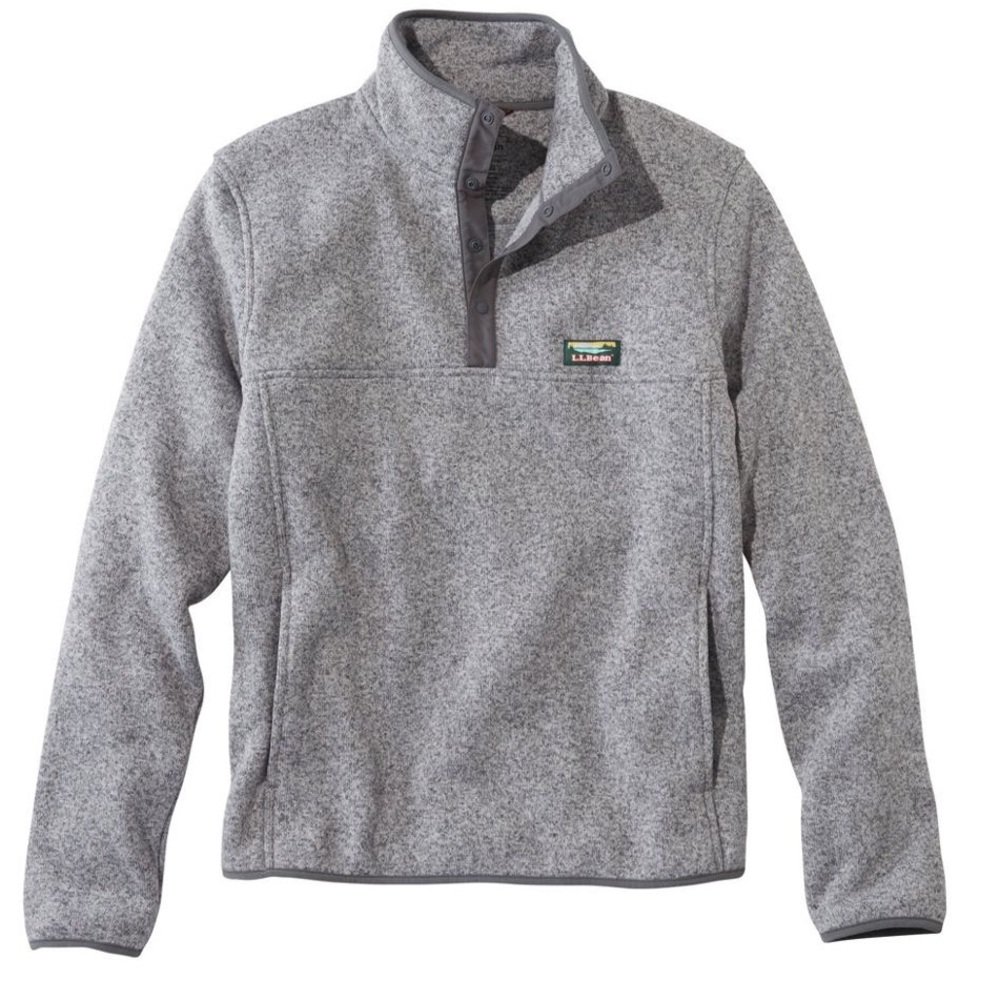 L.L. Bean Men’s Sweater Fleece Pullover. Size Large(Tall). Color is Grey